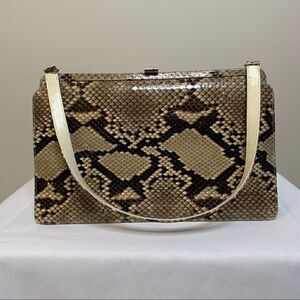 Lambertson Truex Python Shoulder Bag - EUC